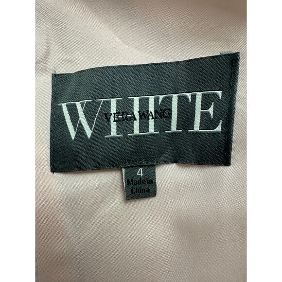 Vera Wang White Size 4 Blush Pink One Shoulder Satin Formal Gown Bridesmaid - Picture 12 of 16